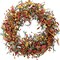 Appalachia Berry Silk Fall Door Wreath 24 inch, handcrafted, designed in the United States, full wreath shape and size, beautiful white gift box included.